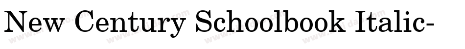 New Century Schoolbook Italic字体转换
